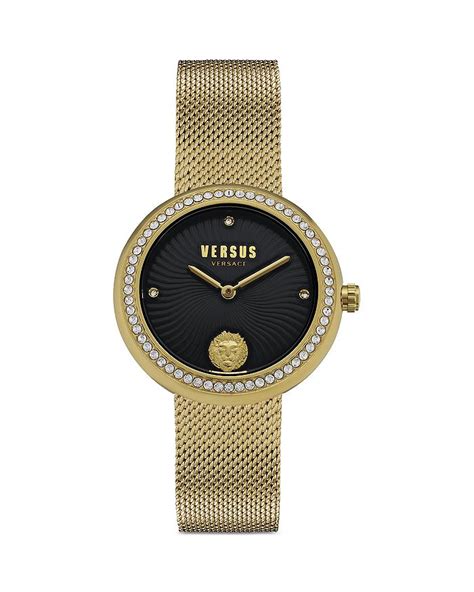 versus versace gold watch with cystals|Versus Versace Lea Crystal Watch, 35mm .